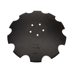 Talerz, uzębiony Z-10 fi 460 mocowanie 5/98 grubość 3,5 mm stal borowa prosta piasta, Waryński-347480019