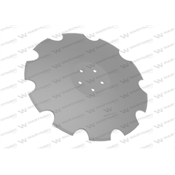 Talerz, uzębiony Z-10 fi 510 mocowanie 5/98 grubość 4 mm stal borowa prosta piasta, Waryński-347908824