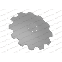 Talerz, uzębiony Z-12 fi 610 mocowanie 6/120 grubość 6 mm stal borowa prosta piasta, Tolmet, Waryński-347479998