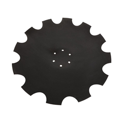 Talerz, uzębiony Z-12 fi 610 mocowanie 6/120 grubość 6 mm stal borowa prosta piasta, Tolmet, Waryński-347908822