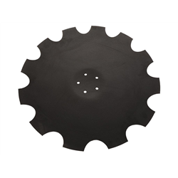 Talerz, uzębiony Z-12 fi 610 mocowanie 5/98 grubość 5 mm stal borowa prosta piasta, Waryński-347908814