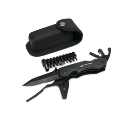 Multitool Czarny 11 narzędzi plus 9 bitów Waryński-347903930