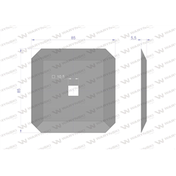 Nóż paszowozu kwadrat 85x5 mm zastosowanie Luclar Seko DeLaval Waryński-347471523