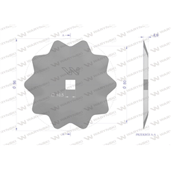 Nóż paszowozu okrągły (gwiazdka) 96x5 mm zastosowanie do Luclar Waryński (sprzedawana po 10)-347471547
