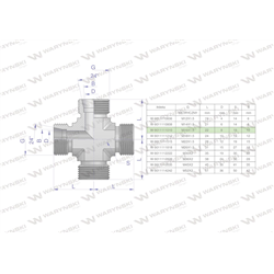 Czwórnik hydrauliczny metryczny BBBB M16x1.5 10L Waryński-347460071