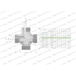Czwórnik hydrauliczny metryczny BBBB M18x1.5 12L Waryński-347460077