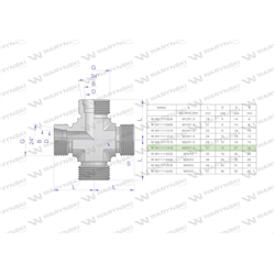 Czwórnik hydrauliczny metryczny BBBB M26x1.5 18L Waryński-347460089