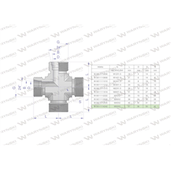 Czwórnik hydrauliczny metryczny BBBB M52x2 42L Waryński-347460112