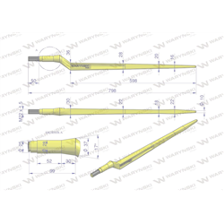 Ząb ładowacza uniwersalny Z L- 800 mm Tur WARYŃSKI-347880476