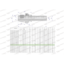 Zakucie hydrauliczne AGJ DN16 7/8"-14 UNF PREMIUM Waryński ( sprzedawane po 2 )-347895394