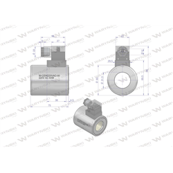 Cewka dzielnika elektrozaworu W-E12DVS6/2-80L. W-E12DVS3/2-80L  220V AC 48W Waryński-347456499