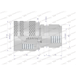 Szybkozłącze hydrauliczne skręcane wtyczka G1/2"BSP gwint wewnętrzny 300bar Waryński-347879211