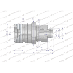 Szybkozłącze hydrauliczne skręcane gniazdo M18x1.5 gwint zewnętrzny 300bar Waryński-347450819