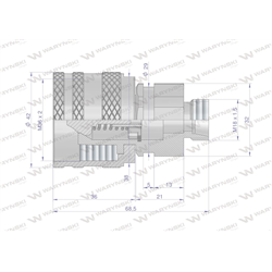 Szybkozłącze hydrauliczne skręcane wtyczka M18x1.5 gwint zewnętrzny 300bar Waryński-347879145