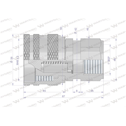 Szybkozłącze hydrauliczne skręcane wtyczka G1"BSP gwint wewnętrzny 250bar Waryński-347879216
