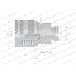 Szybkozłącze hydrauliczne skręcane wtyczka M22x1.5 gwint zewnętrzny 300bar Waryński-347879150