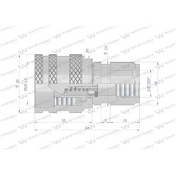 Szybkozłącze hydrauliczne skręcane wtyczka G3/8"BSP gwint wewnętrzny 300bar Waryński-347450875