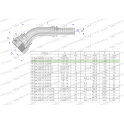 Zakucie hydrauliczne DKJ45 DN06 1/2"-20 UNF PREMIUM Waryński ( sprzedawane po 5 )-347467304