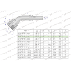 Zakucie hydrauliczne DKJ45 DN08 1/2"-20 UNF PREMIUM Waryński ( sprzedawane po 5 )-347895650
