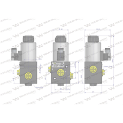 Elektrozawór 3-drogowy elektromagnetyczny kontroli 3/2 W-E12DVS3/2-80L G1/2" 12V 80L Waryński-347453603