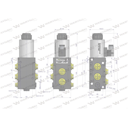 Dzielnik. zawór. elektrozawór kierunkowy elektromagnetyczny kontroli W-E12DVS6/2-80L G1/2" 80L (24V DC) Waryński-347884810