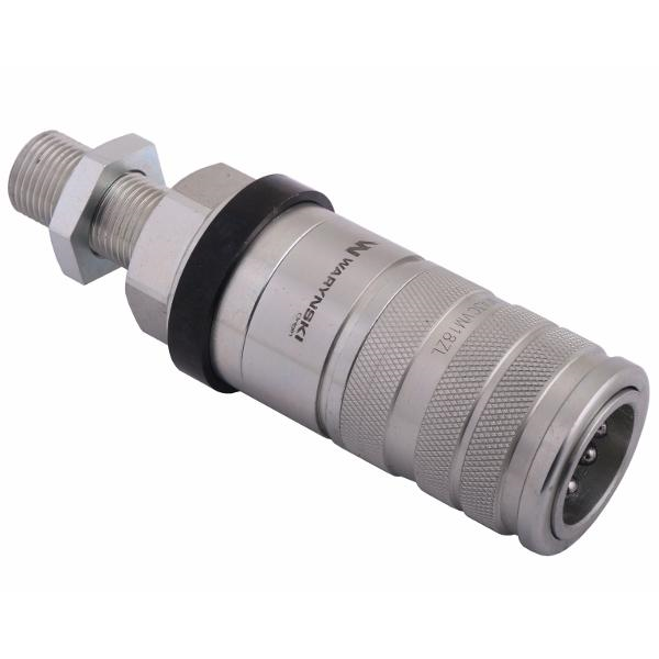 Szybkozłącze hydrauliczne zrywalne seria WIA3CV (3CFPV) 68 l/min gniazdo long M18x1.5 gwint zewnętrzny EURO PUSH-PULL (ISO 7241-