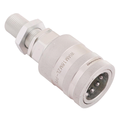Szybkozłącze hydrauliczne gniazdo long M18x1.5 gwint zewnętrzny EURO PUSH-PULL (9100818GL) (ISO 7241-A) Waryński (opakowanie 50s