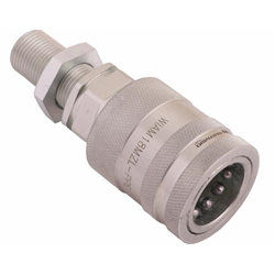 Szybkozłącze hydrauliczne gniazdo long z eliminatorem ciśnienia M18x1.5 gwint zew. EURO PUSH-PULL (9100818GL) (ISO 7241-A) Waryń