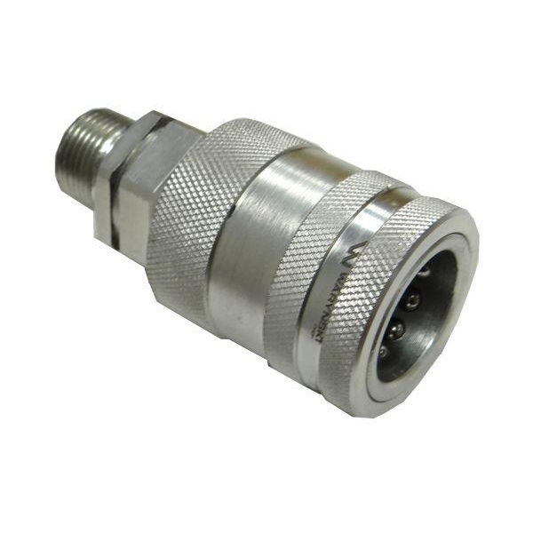Szybkozłącze hydrauliczne gniazdo M20x1.5 gwint zewnętrzny EURO PUSH-PULL (9100822G) (ISO 7241-A) Waryński-347447576