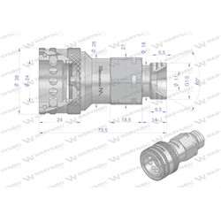 Szybkozłącze hydrauliczne gniazdo G1/2"BSP gwint zewnętrzny EURO ISO 7241-A Waryński-347466710