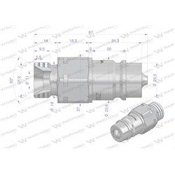 Szybkozłącze hydrauliczne wtyczka G1/2"BSP gwint zewnętrzny  EURO ISO 7241-A Waryński-347466706