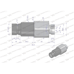 Szybkozłącze hydrauliczne suchoodcinające wtyczka M22x1.5 15L gwint zewnętrzny ISO16028 Waryński-347882033
