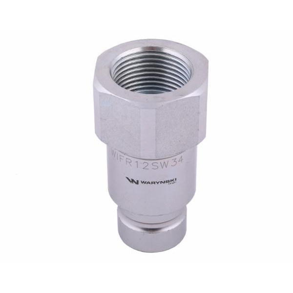 Szybkozłącze hydrauliczne suchoodcinające (rozmiar 1/2) wtyczka G3/4"BSP gwint wewnętrzny ISO16028 Waryński-347878959