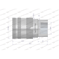 Szybkozłącze hydrauliczne suchoodcinające gniazdo G1"BSP gwint wewętrzny ISO16028 Waryński-347446987