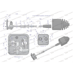 Joystick przyłączeniowy bez przycisku do rozdzielaczy hydraulicznych 40L Waryński-347464487