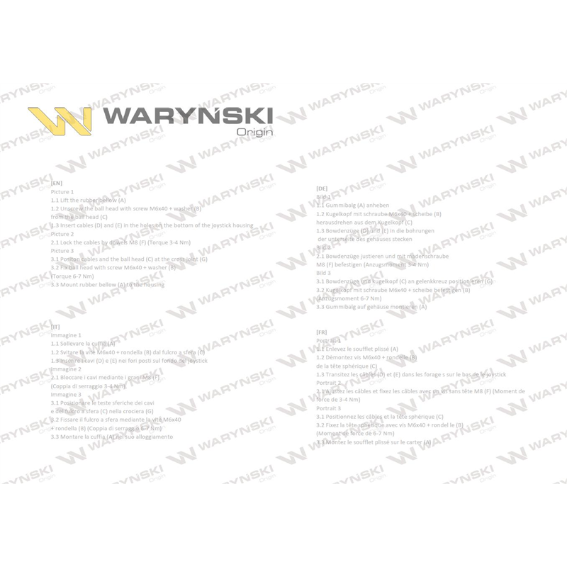 Joystick pod linki zakończone kulką z 2 przełącznikami (z 2 przyciskami na kulkę. IP-6022) Waryński-347887443