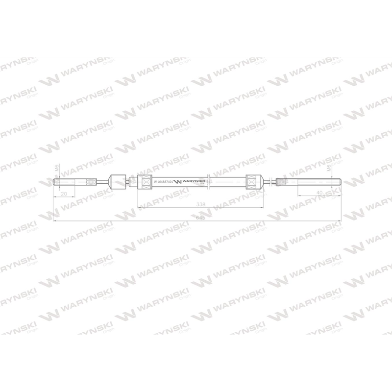 Linka - Cięgno L-645mm 57112730 ZETOR Waryński-347885392