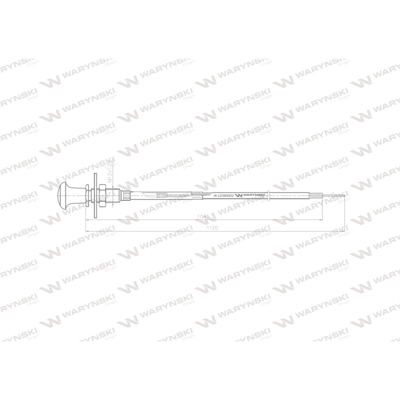 Linka - Rozdzielacz napędu L-1120mm 6490209 ZETOR Waryński-347457095