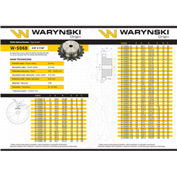 Łańcuch rolkowy 06B-1 (R1 3/8) 5 m Waryński-347876407