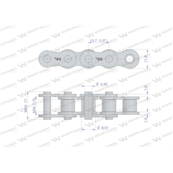 Łańcuch rolkowy 08B-1 (R1 1/2) 5 m Waryński-347448063
