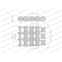 Łańcuch rolkowy 08B-3 (R3 1/2) 5 m Waryński-347885927