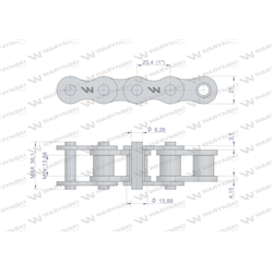 Łańcuch rolkowy 16B-1-106PZ (R1 1) adaptera zastosowanie Rozrzutnik Tandem Waryński-347881948