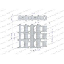 Łańcuch rolkowy 16B-3 (R3 1) 5 m Waryński-347885917