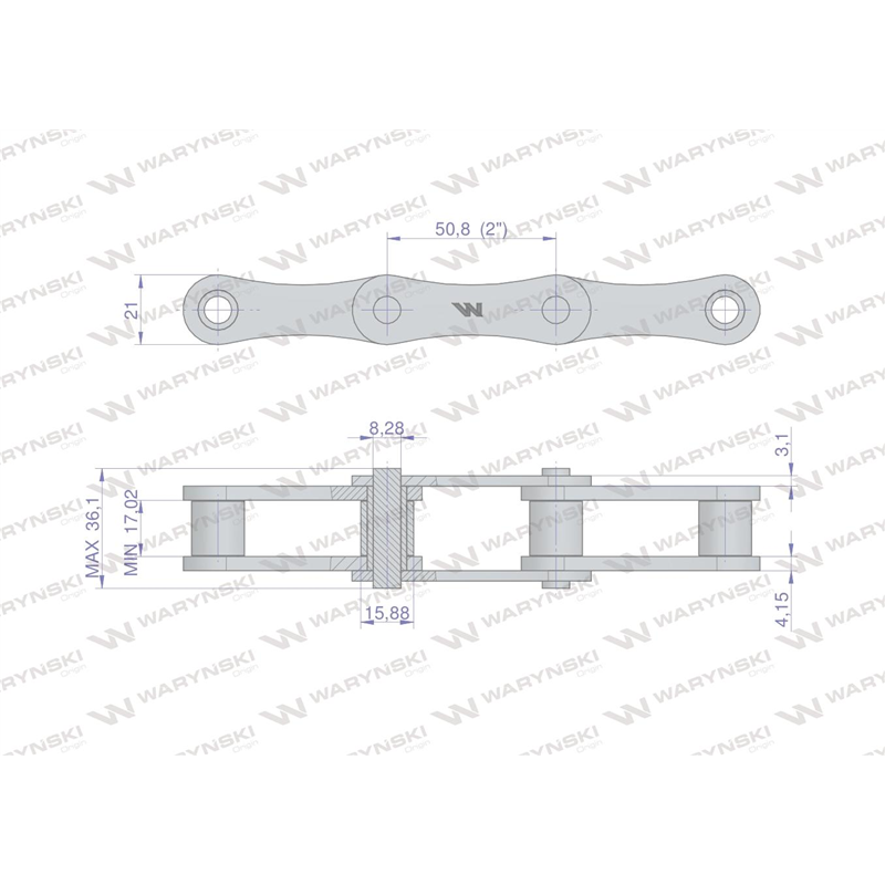 Łańcuch 216B-3Ps zastosowanie Prasa Rolująca Krone 9220100 Waryński-347452725