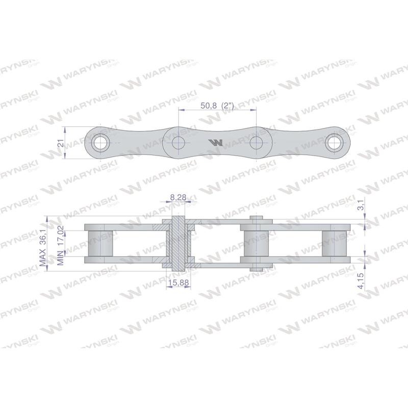 Łańcuch 216B-3Ps zastosowanie Prasa Rolująca Krone 9220100 Waryński ( sprzedawany po 100 )-347455682