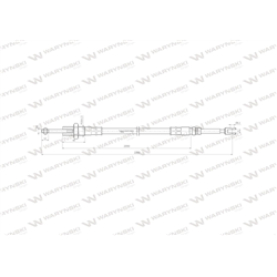 Linka do sterowania rozdzielaczem na widełki L-2200mm Waryński-347885658