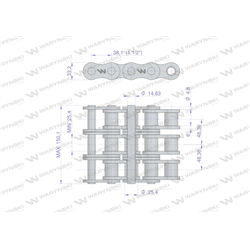 Łańcuch rolkowy 24B-3 (R3 1.1/2) 5 m Waryński-347885921