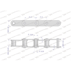 Łańcuch rolkowy CA550V 5m Waryński-347886987