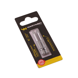 Końcówki wkrętakowe bity  PH1 50mm Waryński komplet w blistrze dwusztukowym-347886618