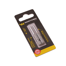 Końcówki wkrętakowe bity PZ1 50mm Waryński komplet w blistrze dwusztukowym-347885473